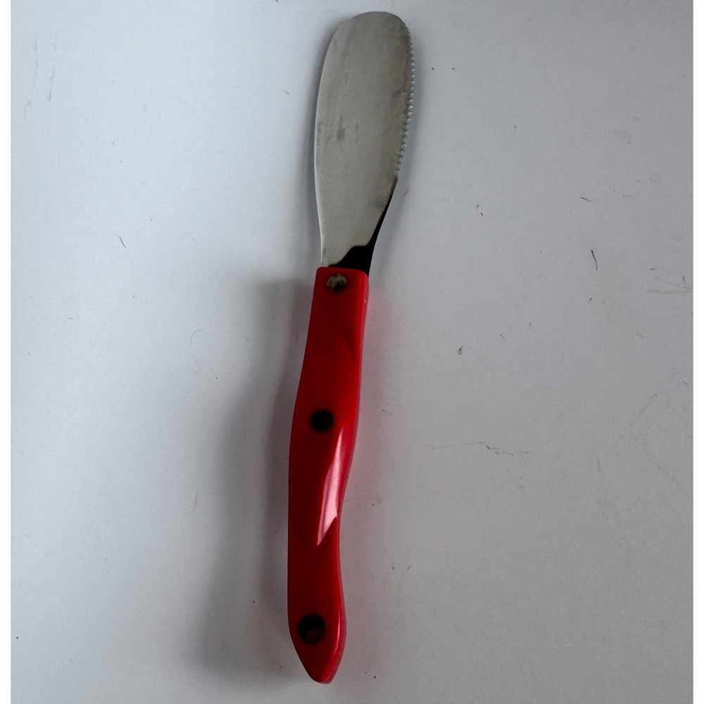 Cutco Spatula Spreader 1768 KK Red Handle Serrated Promo Knife Kitchen Cooking